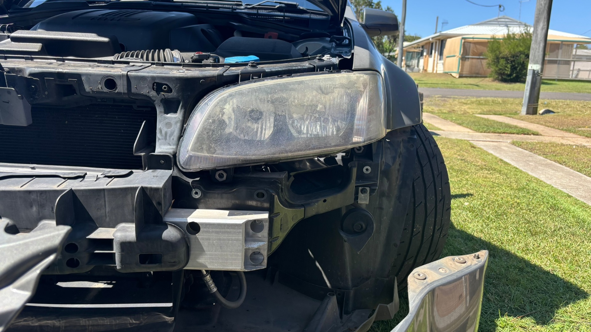 Headlight restoration — before